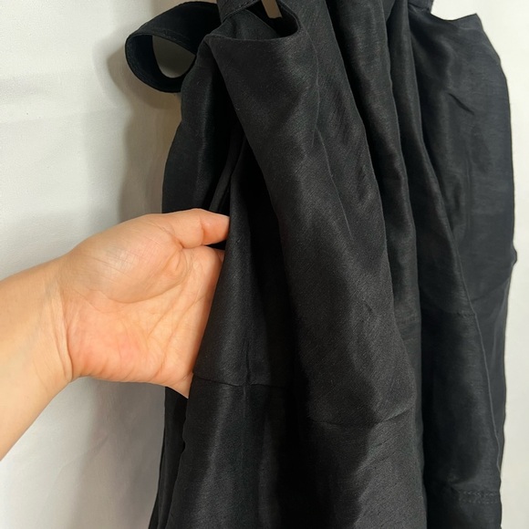 Aje Psychedelia Puff Sleeve Cut Out Mini Dress Tie Back Black Size Medium/8 - Picture 8 of 16